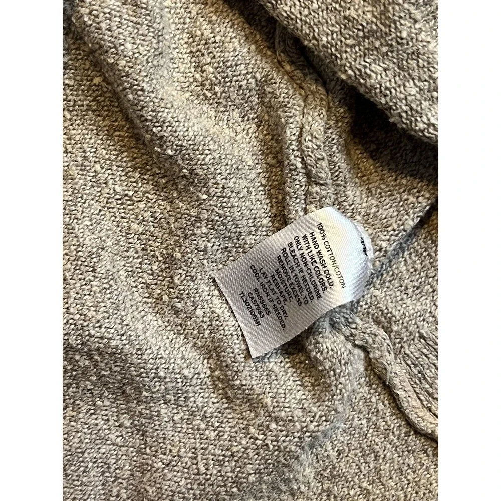 LEITH WOMENS LONG LINE CARDIGAN SWEATER‎ SIZE SMALL POCKETS COTTON Flawed